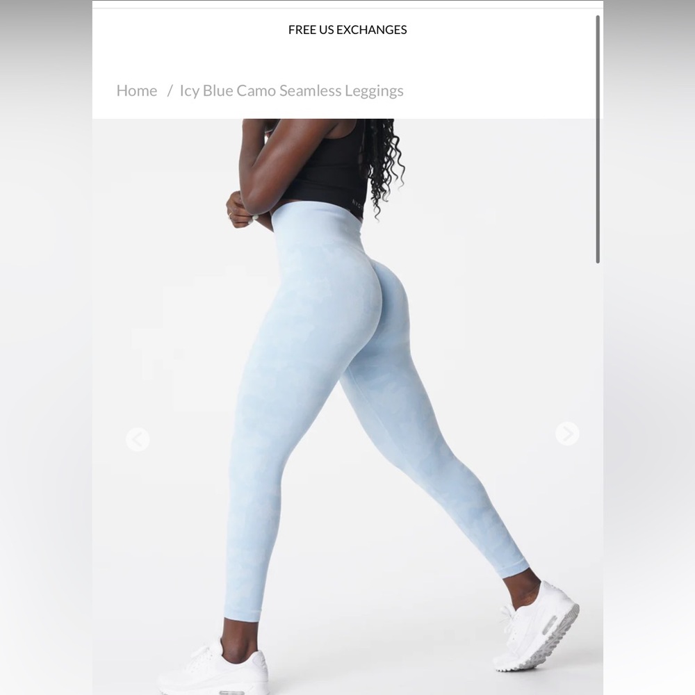 Icy Blue Camo Seamless Leggings